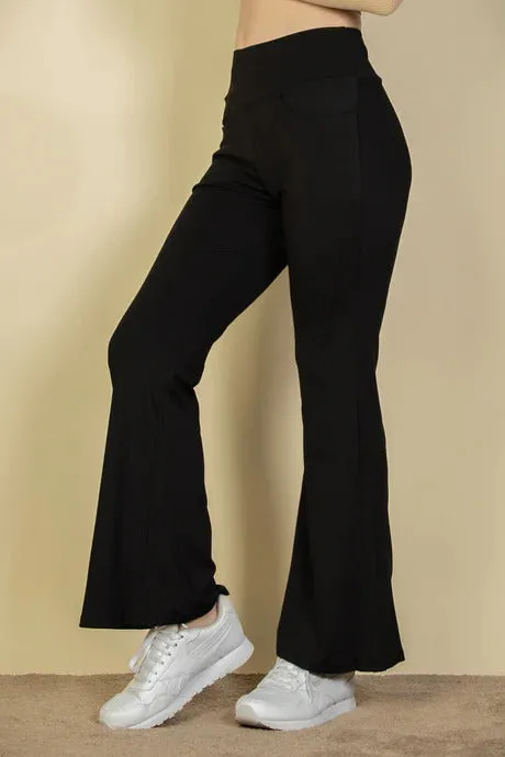 High Waisted Front Pocket Flare Pants - 5 colors