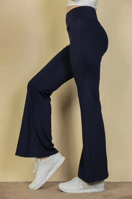 High Waisted Front Pocket Flare Pants - 5 colors