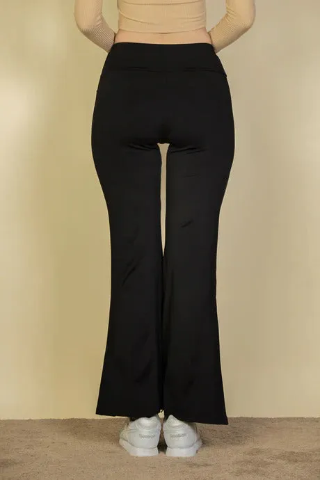 High Waisted Front Pocket Flare Pants - 5 colors