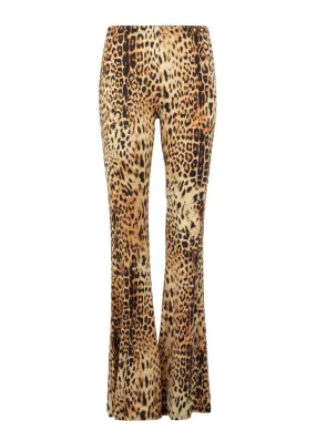 Hysteria Leopard Animal Print Flared Bell Bottom Pants