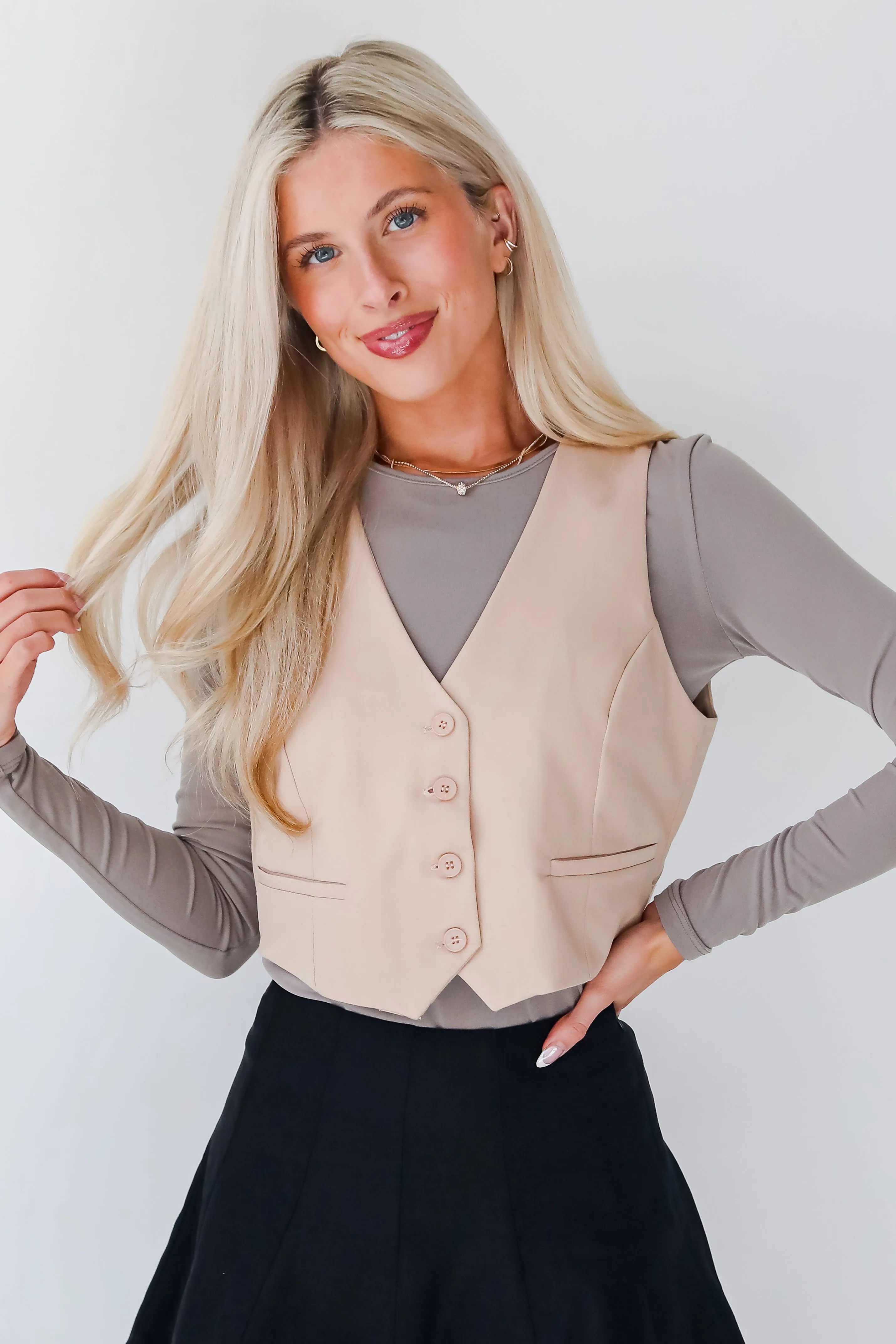 Iconic Experience Beige Vest - DOORBUSTER