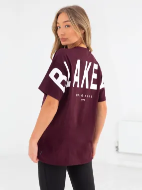 Isabel Oversized T-Shirt - Burgundy