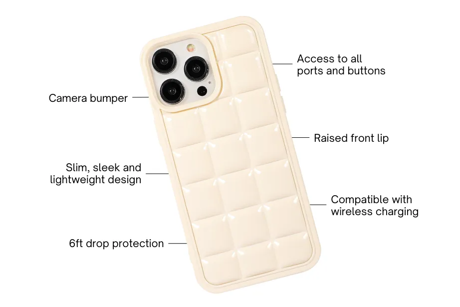 Ivory Puff Phone Case