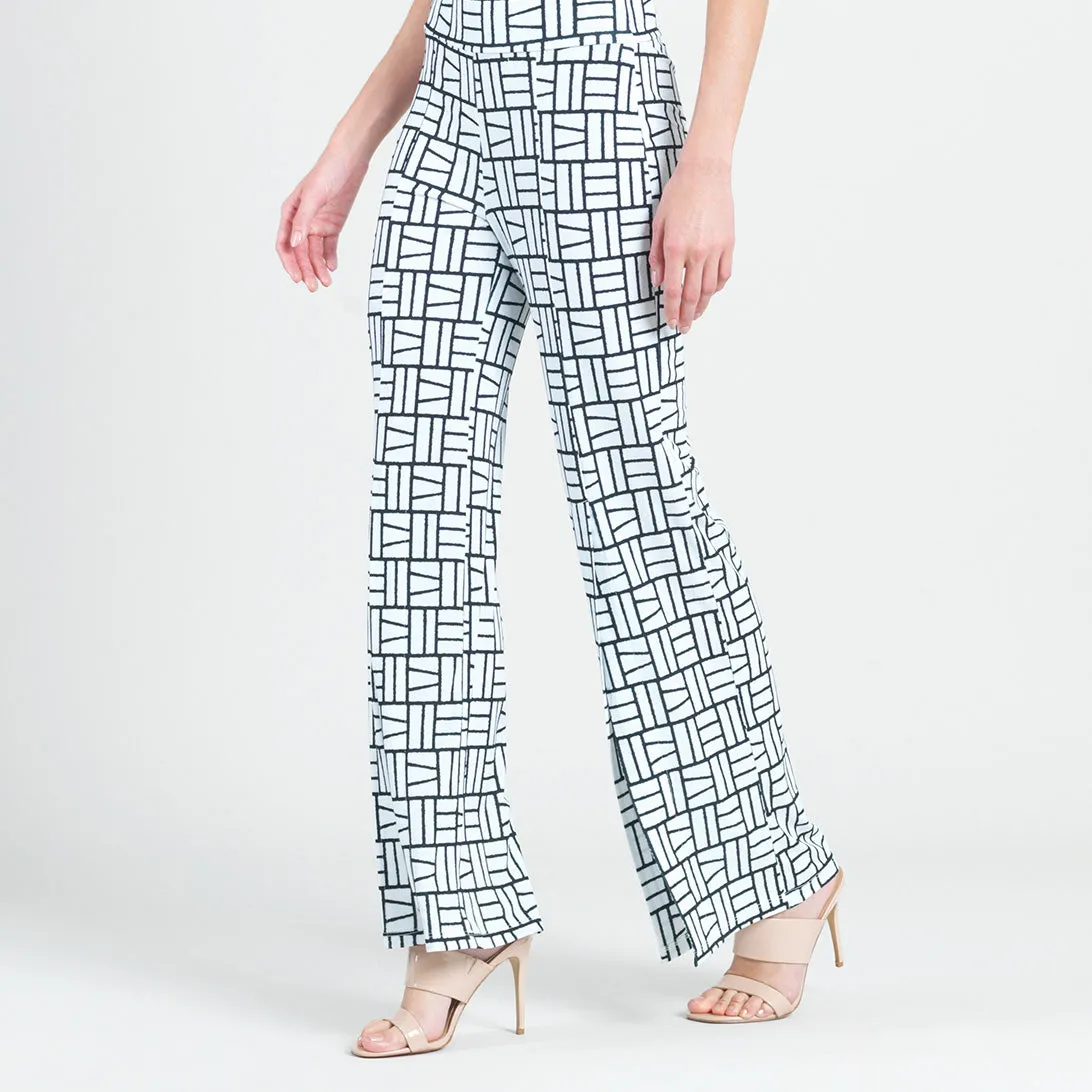 Kick Front High Slit Pant - Geo Rectangle - Final Sale!