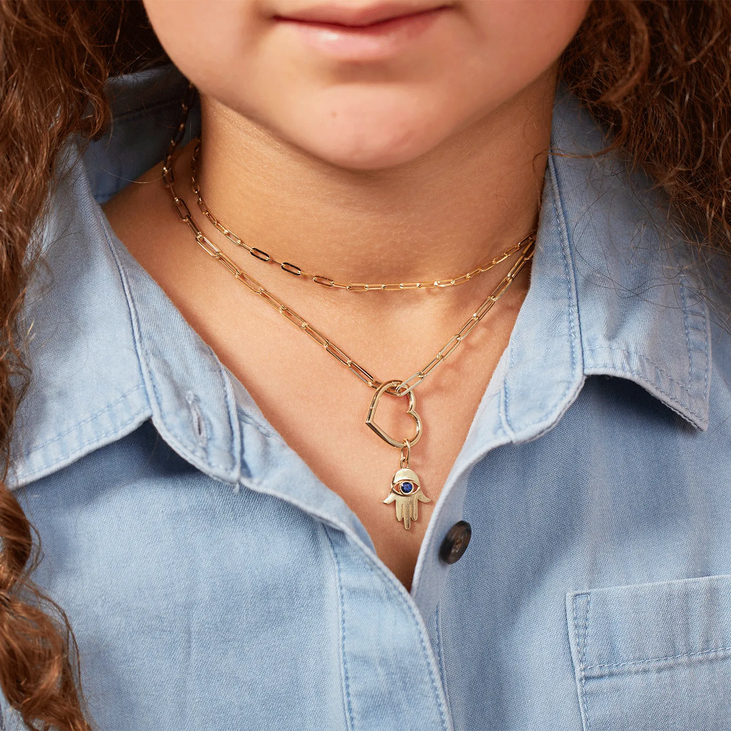 Kids Paper Clip Chain Necklace