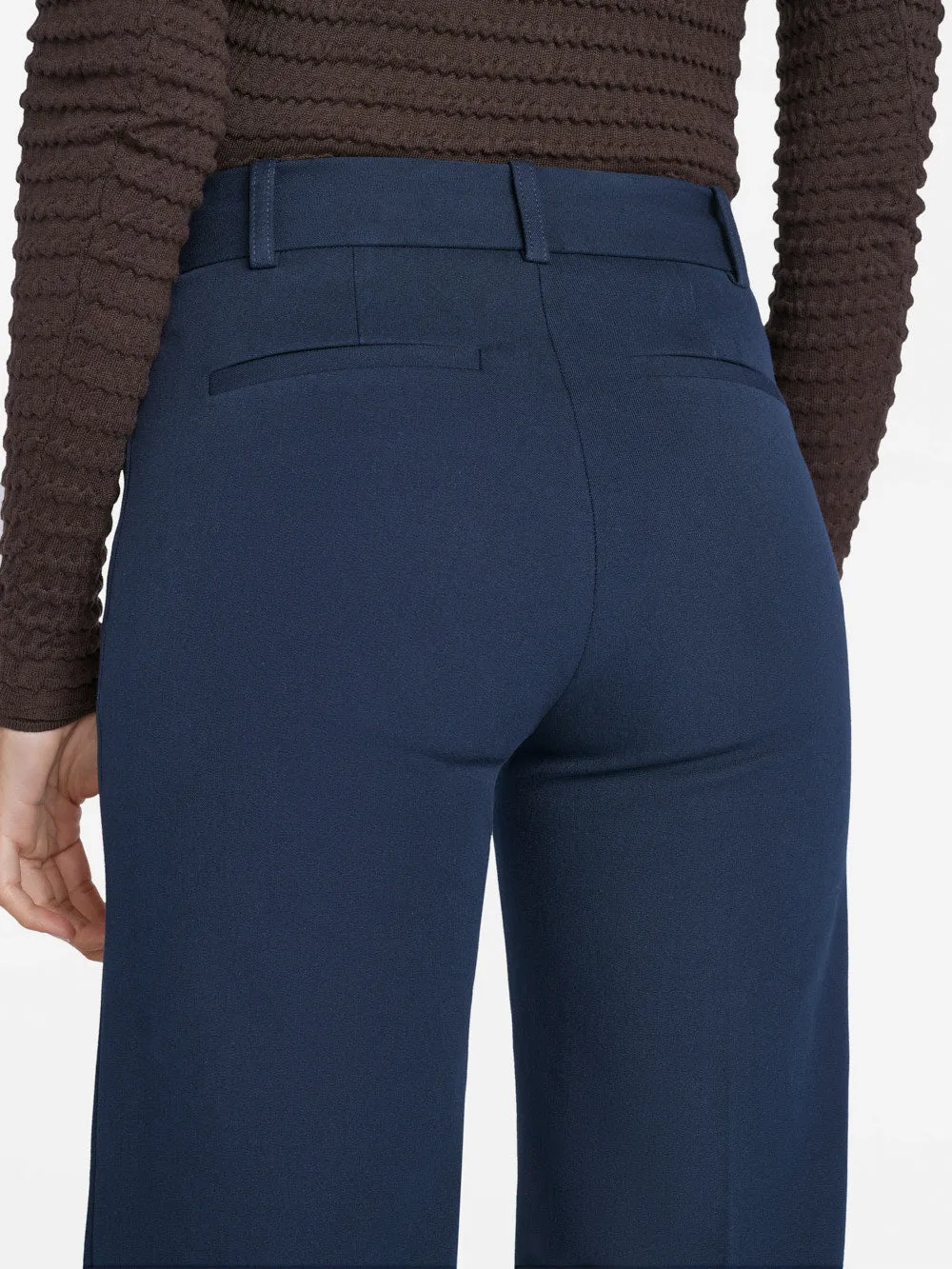 Le Crop Palazzo Trouser -- Navy