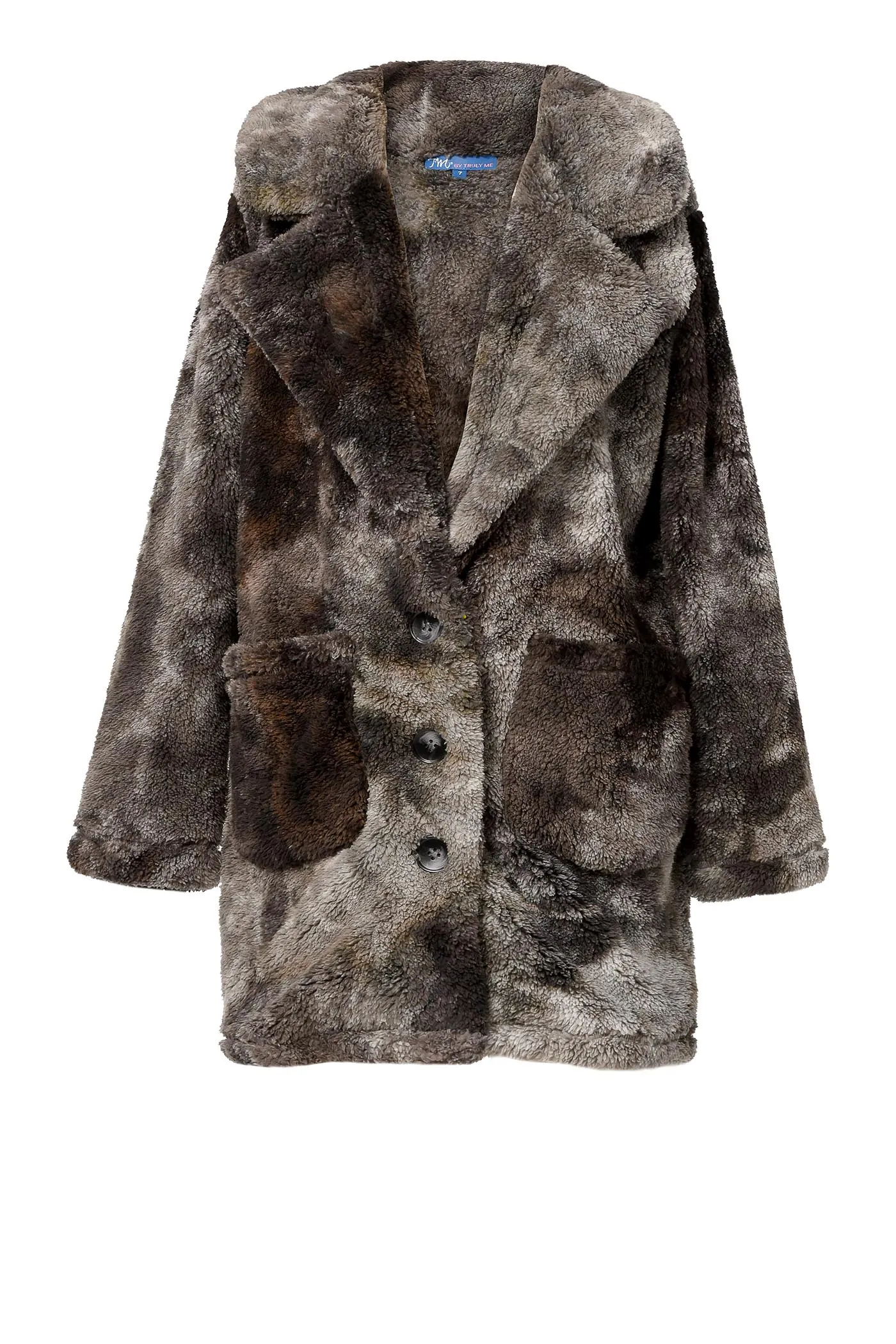 Little l Big Girl’s Tie Dye Faux Fur Coat