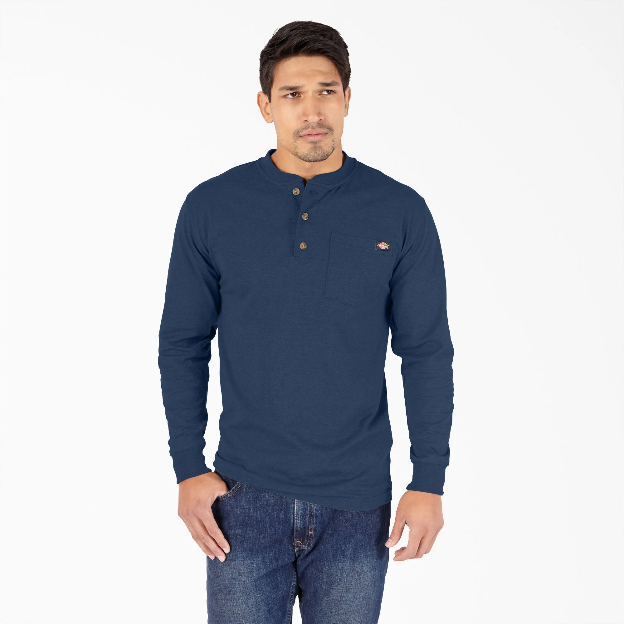 Long-Sleeved Shirt - Dickies Long Sleeve Heather Heavyweight Henley Shirt WL451H