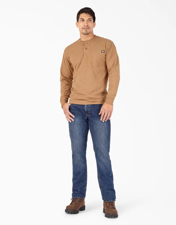 Long-Sleeved Shirt - Dickies Long Sleeve Heather Heavyweight Henley Shirt WL451H