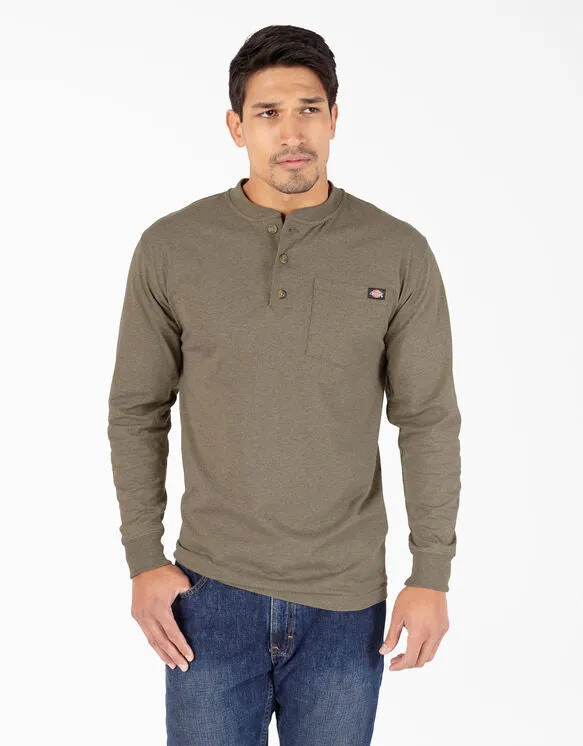 Long-Sleeved Shirt - Dickies Long Sleeve Heather Heavyweight Henley Shirt WL451H