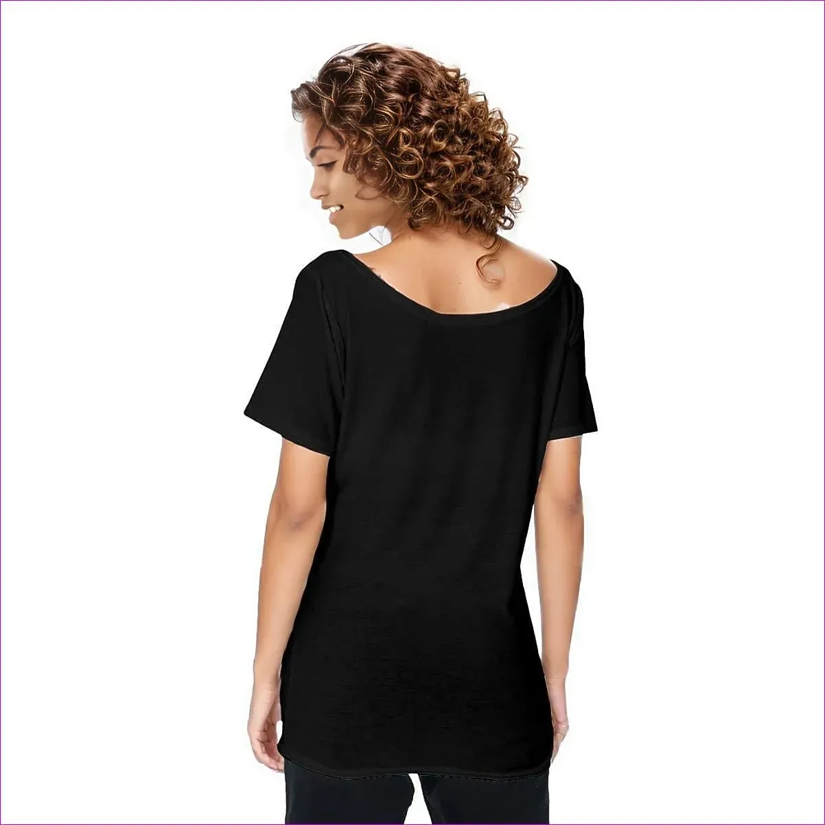 Love 101 Womens Off Shoulder Baggy Tee