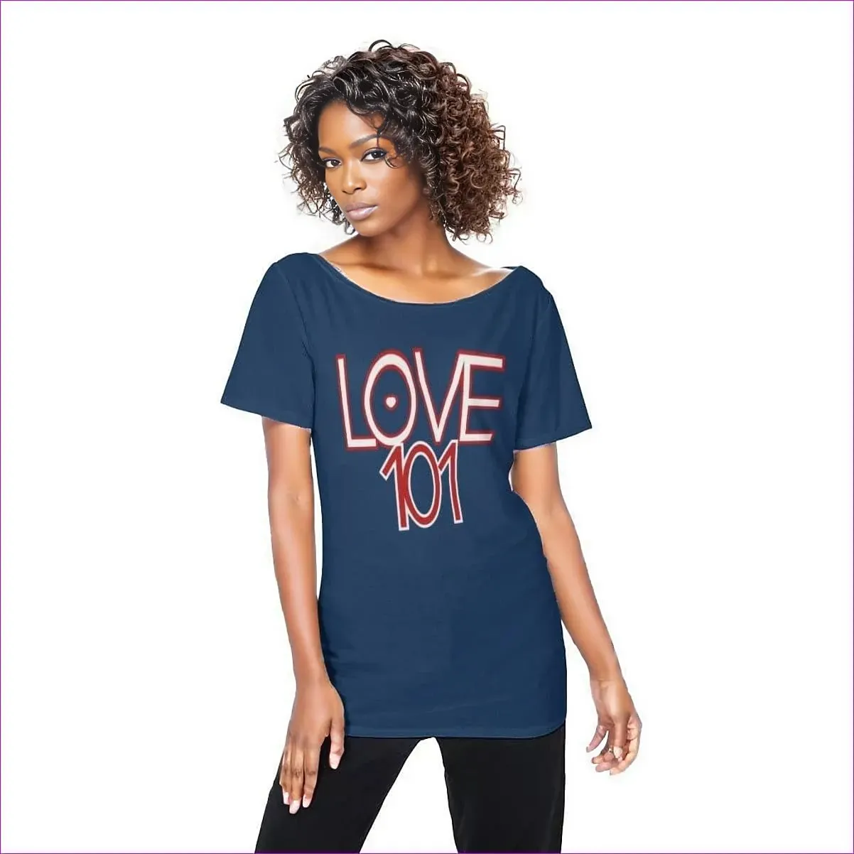 Love 101 Womens Off Shoulder Tee