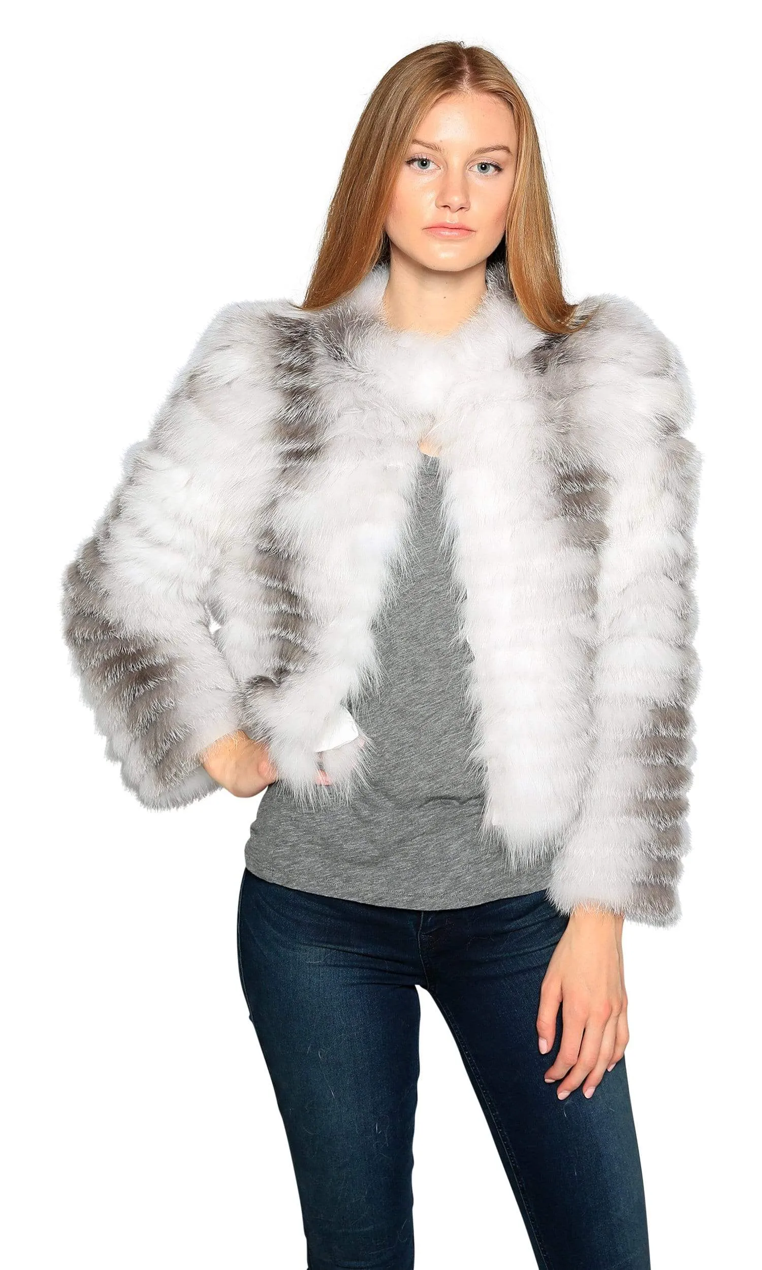 Love Token Lily Genuine Fox Fur Jacket