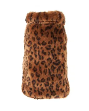 Luxe Leopard Faux Fur Dog Jacket