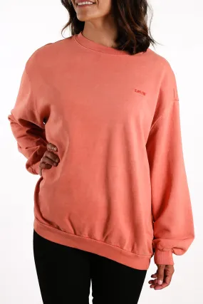 Melrose Garment Dye Slouchy Crewneck Aragon