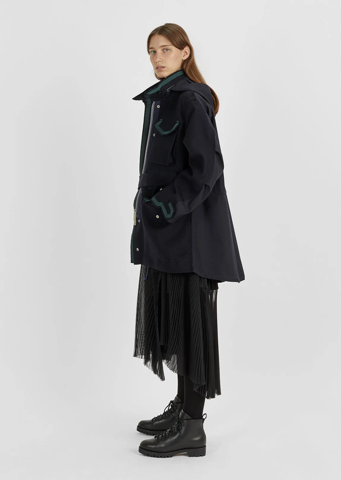 Melton Wool Belted Coat