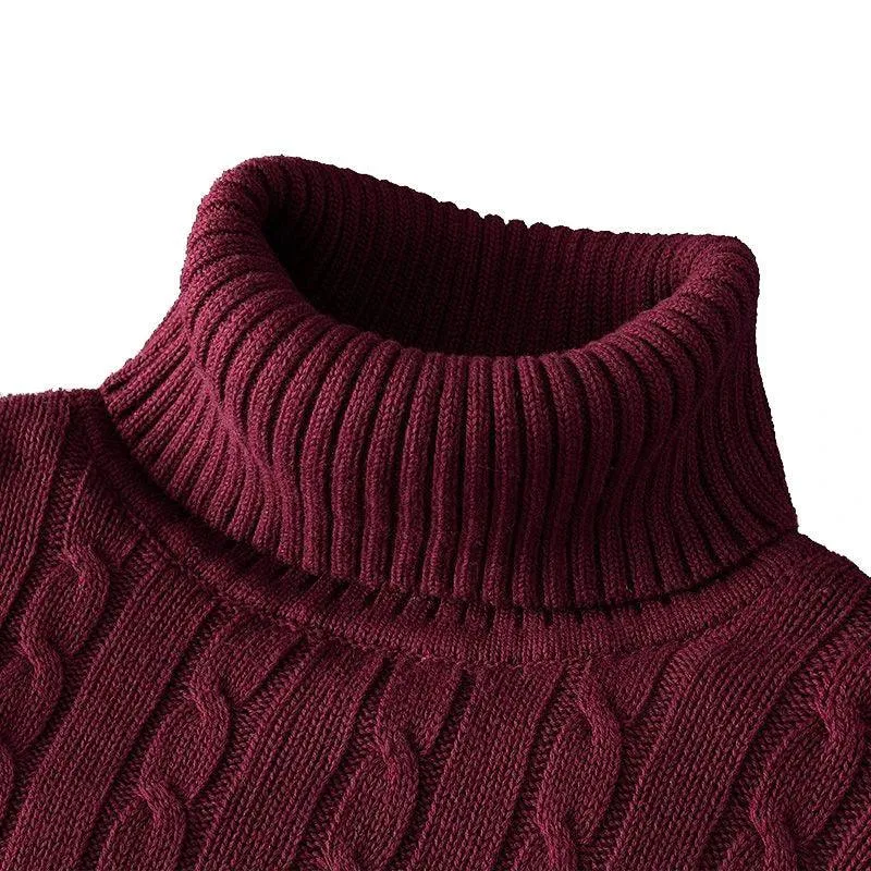 Men's Cozy Turtleneck Knit Sweater: Winter Style Essential