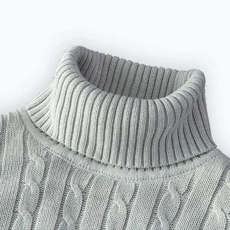 Men's Cozy Turtleneck Knit Sweater: Winter Style Essential