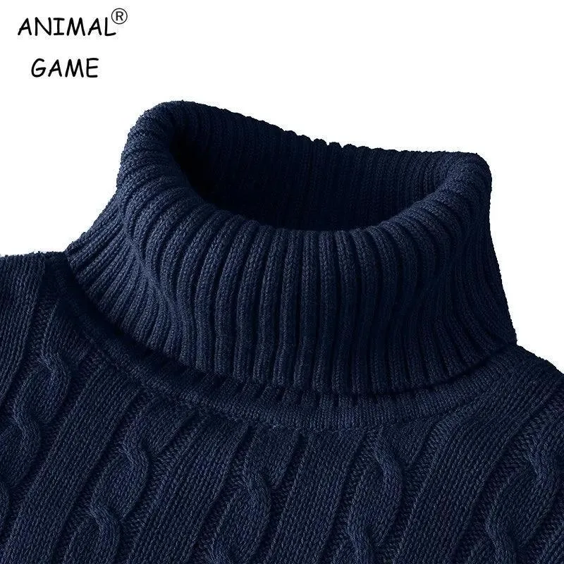 Men's Cozy Turtleneck Knit Sweater: Winter Style Essential