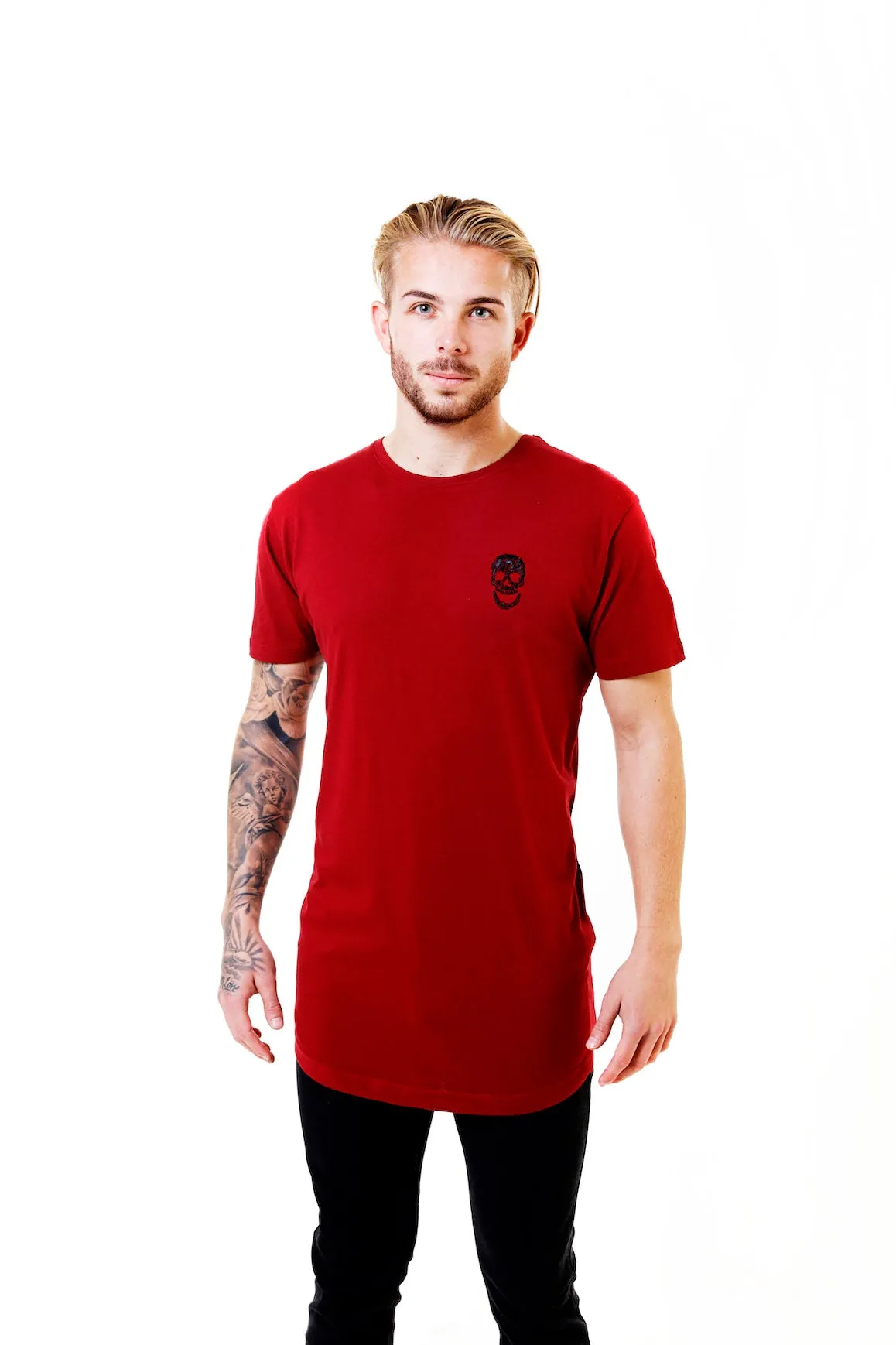 Mens Essential Burgundy T-Shirt