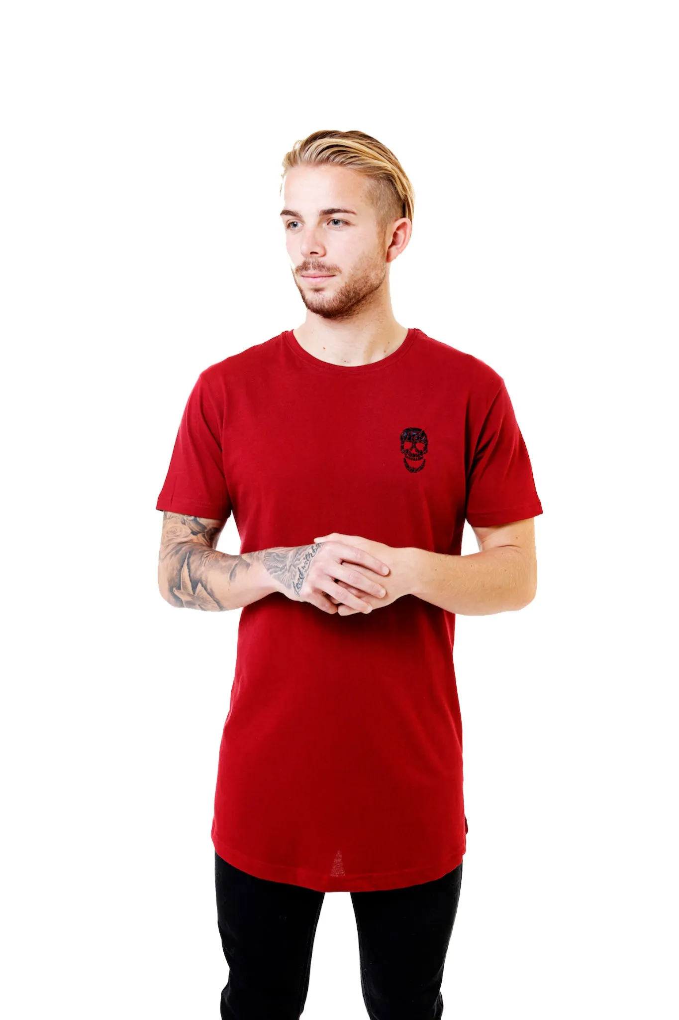 Mens Essential Burgundy T-Shirt