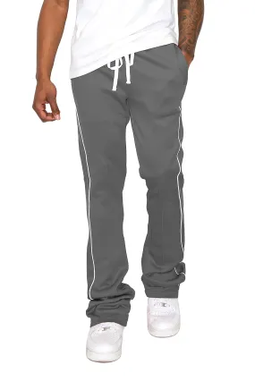 Men's Essential Solid Stacked Fit Flared Track Pants