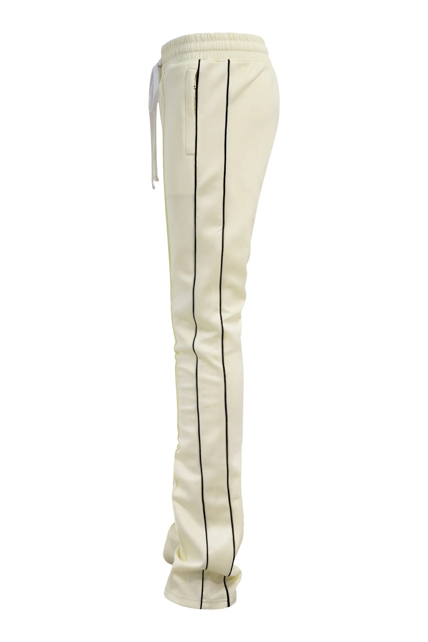 Men's Essential Solid Stacked Fit Flared Track Pants