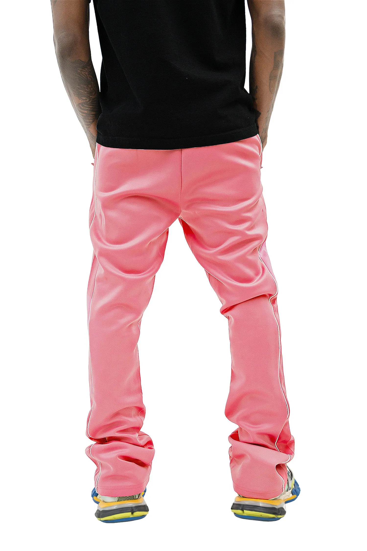 Men's Essential Solid Stacked Fit Flared Track Pants