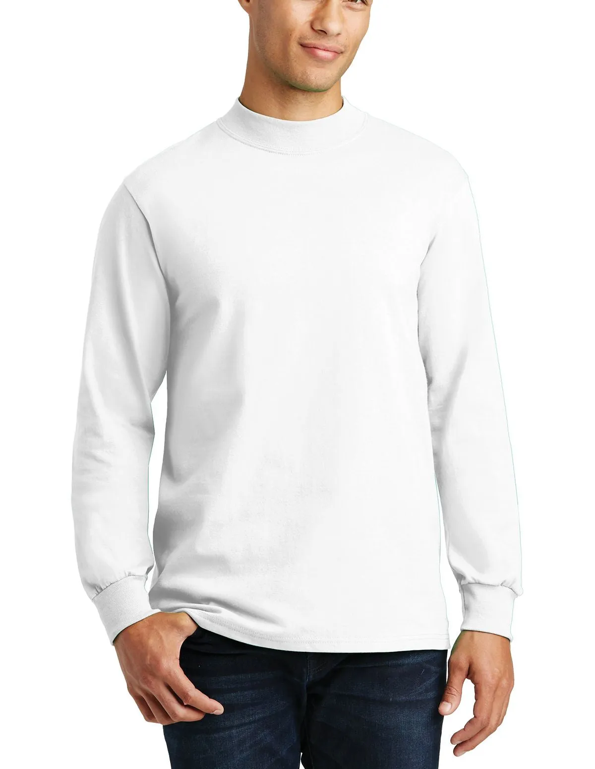 Men's Long Sleeve Mock Turtleneck Sweater