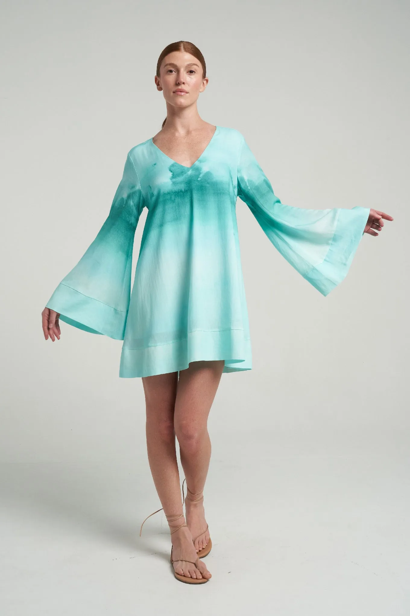 Mini Trapeze Dress Oasis Aqua