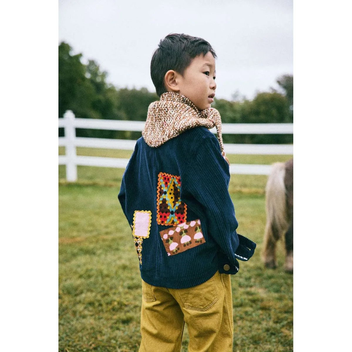 Misha & Puff - Corduroy patchwork chore coat - Ink