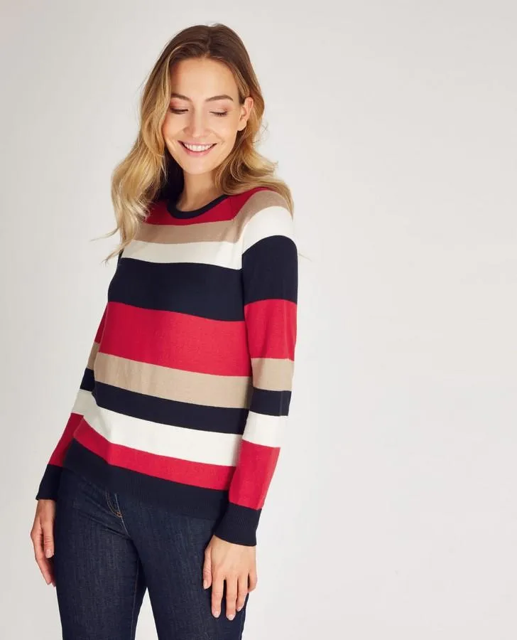 Navy Multi Stripe Sweater