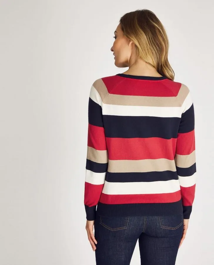 Navy Multi Stripe Sweater