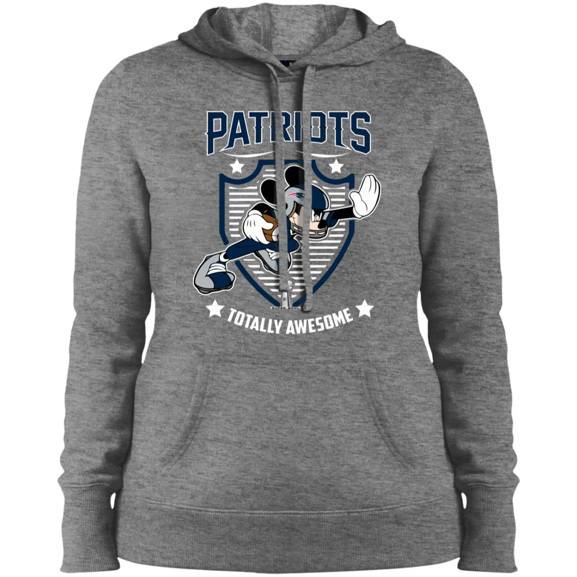 Nfl – New England Patriots Totally Awesome Mickey Mouse Super Bowl 2019 Football Women Hooded Sweatshirt