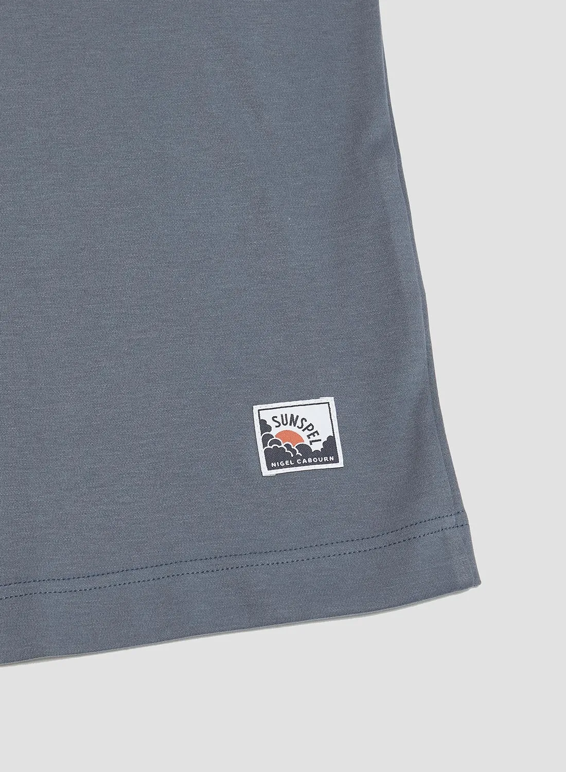 Nigel Cabourn x Sunspel Relaxed Heavyweight Supima Ringer T-Shirt in Slate Blue