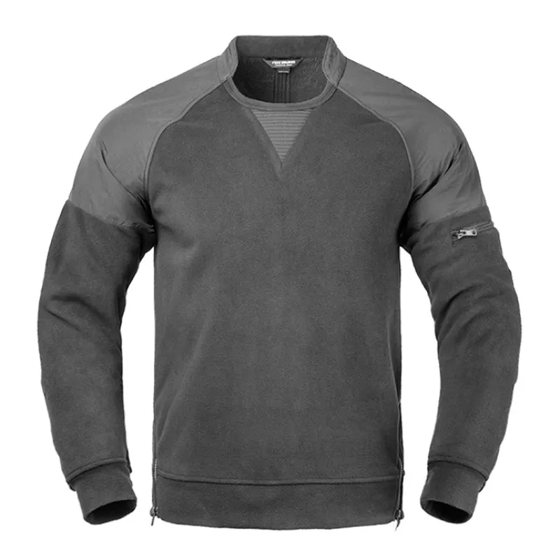 Outdoor Army Fan Men's Thickened Polar Fleece Crew Neck Jacket