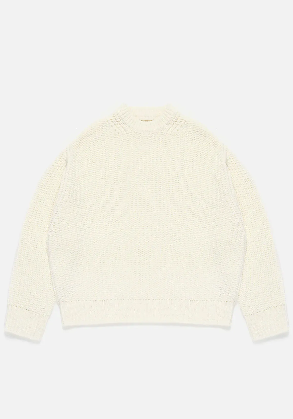 Oversized Fit Chunky Rib Knit Crewneck Jumper