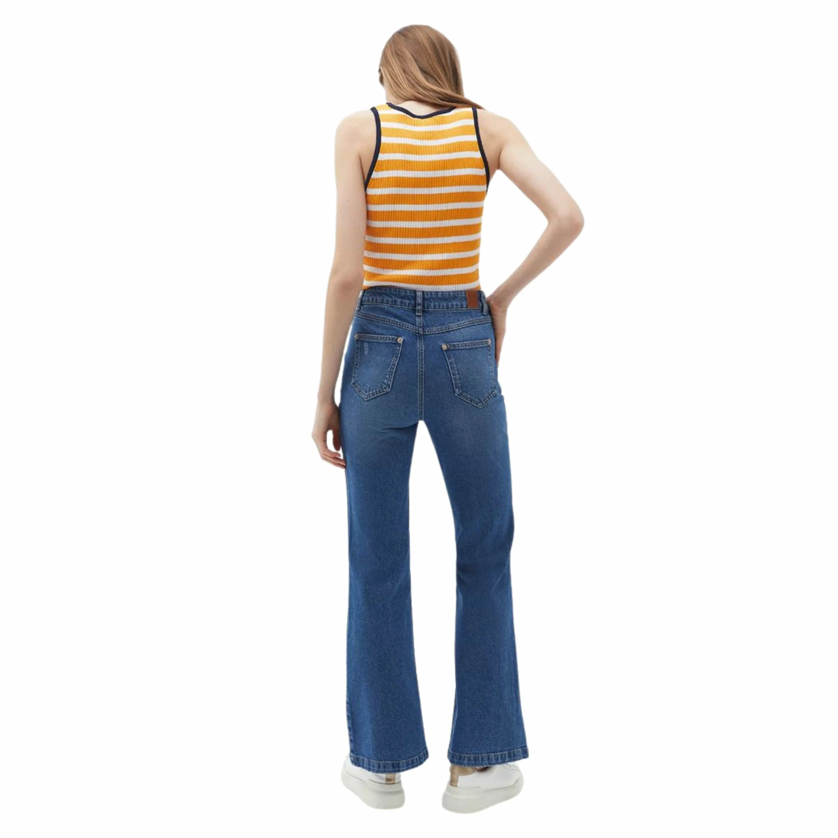 OXXO - Ultra High Rise straight Flared Denim Pants