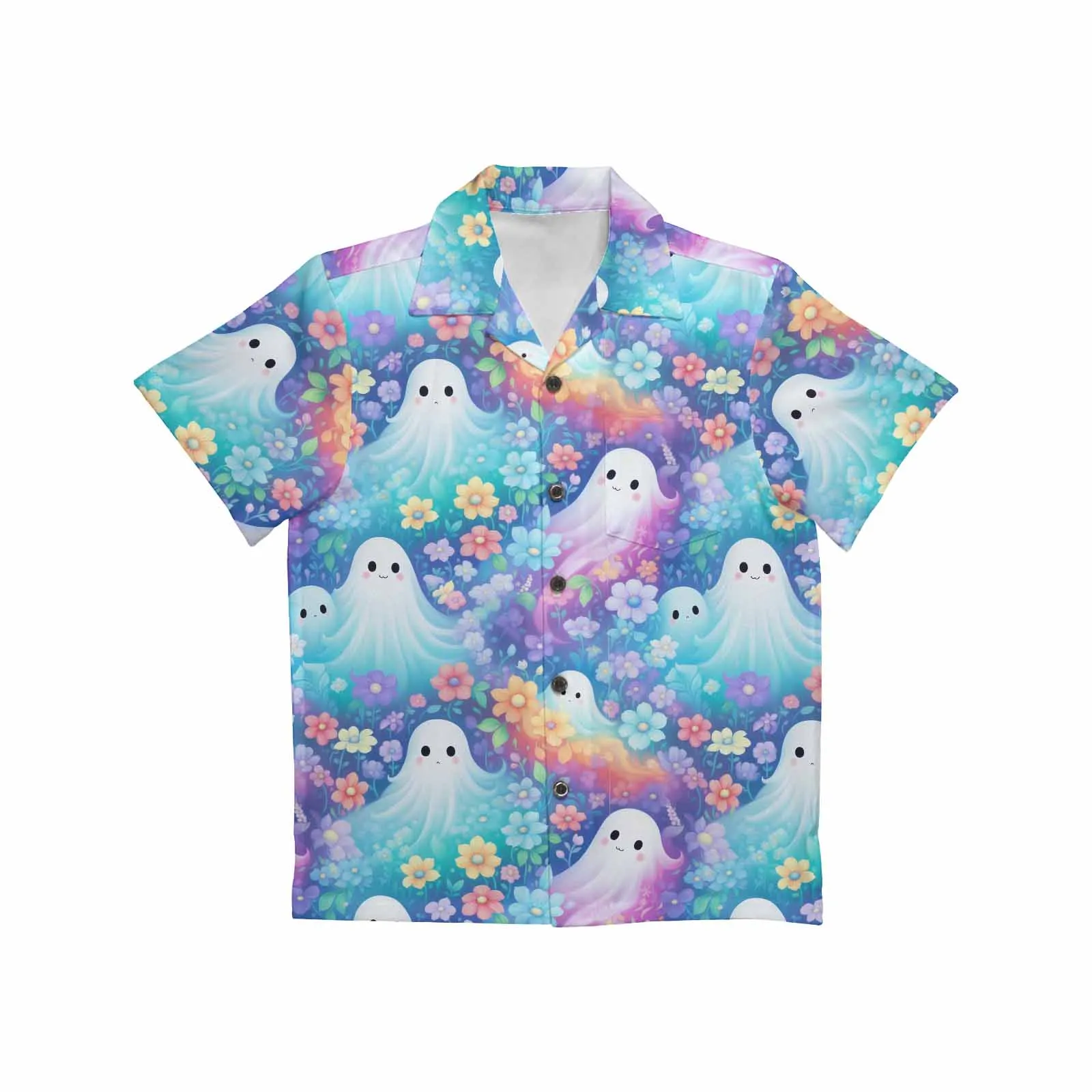 Pastel Halloween Little Boys Hawaiian Shirt