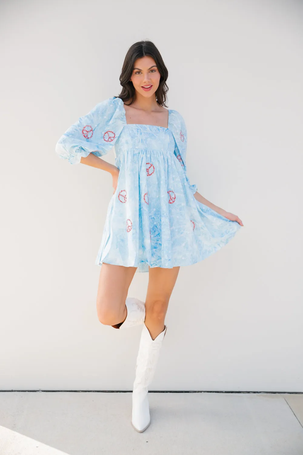 PEACE OF MIND BABYDOLL DRESS