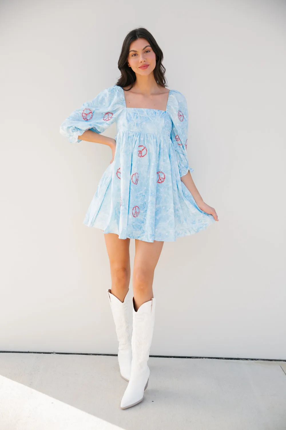 PEACE OF MIND BABYDOLL DRESS