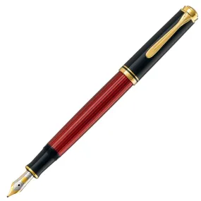 Pelikan Souveran M600 Fountain Pen -  Red with Gold Trim