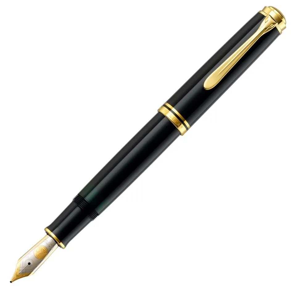 Pelikan Souveran M800 Fountain Pen - Black with Gold Trim