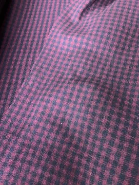 Plaid Melton -Burgundy checks