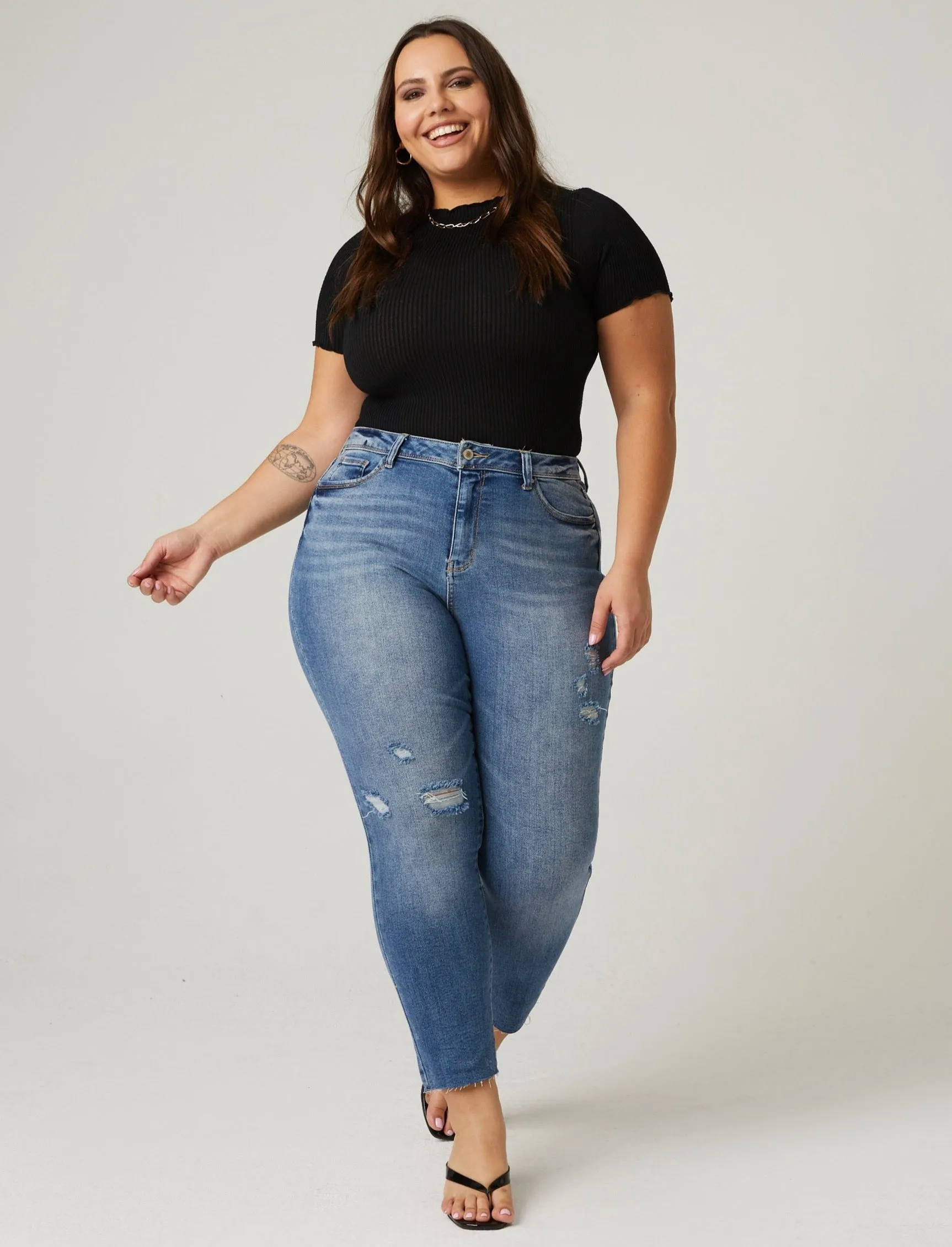 Plus Size Mock Neck Top