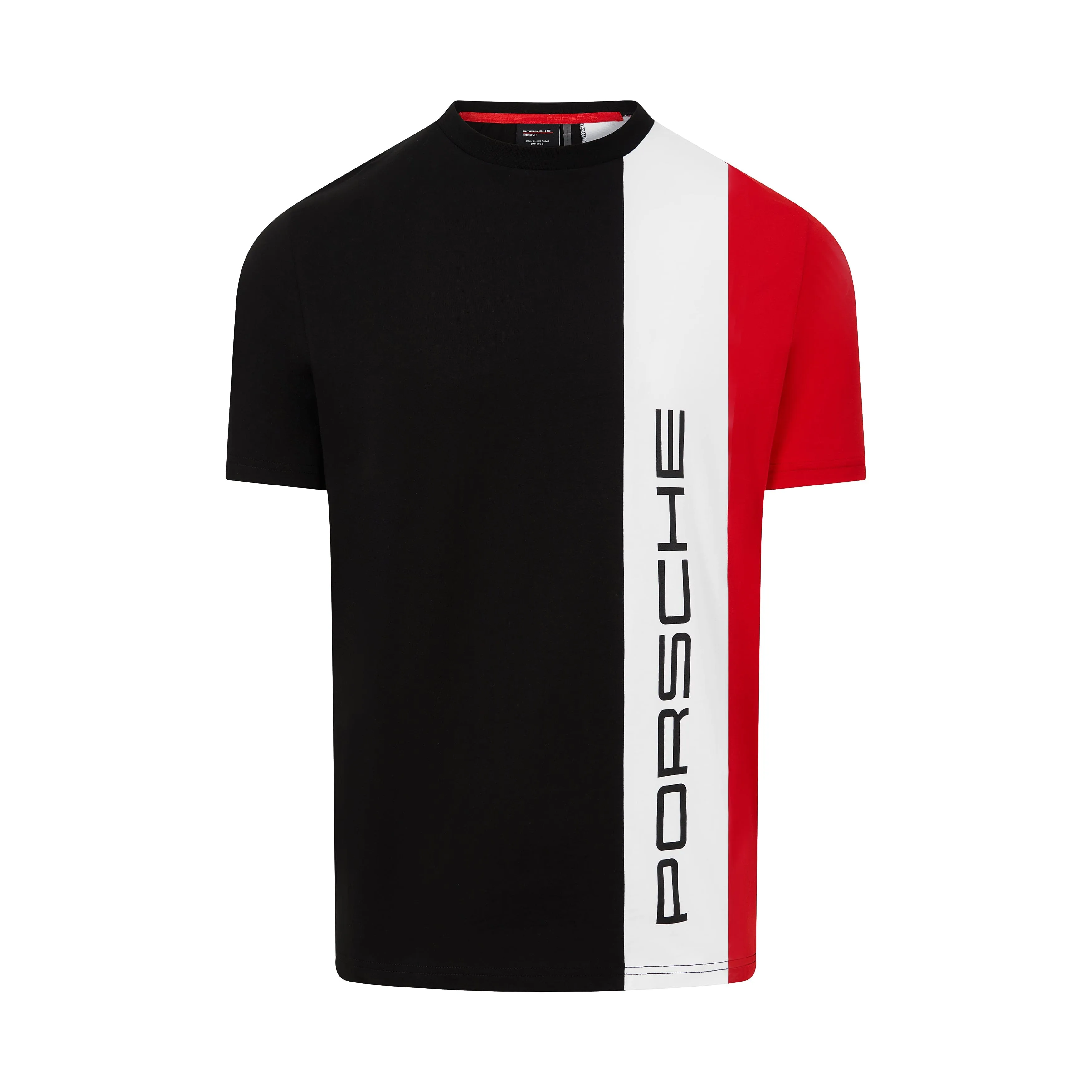 Porsche Motorsport Men's Stripe T-Shirt  - White/Black