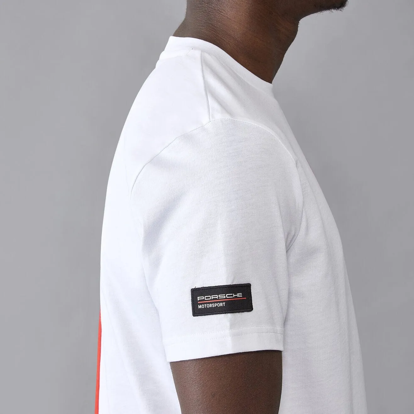 Porsche Motorsport Men's Stripe T-Shirt  - White/Black