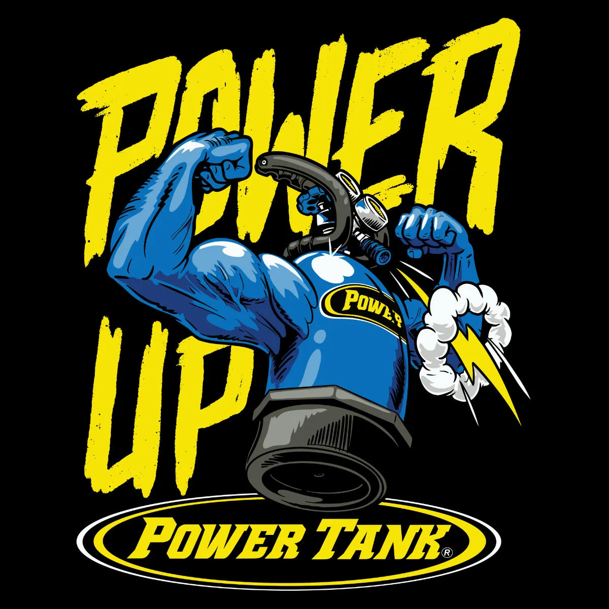 POWER UP! T-shirt - Candy Blue