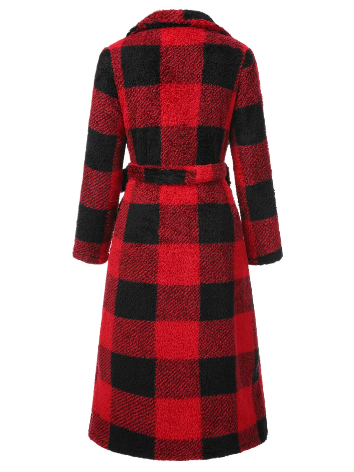 [Pre-Sale] 1970s Red And Black Check Lapel Coat