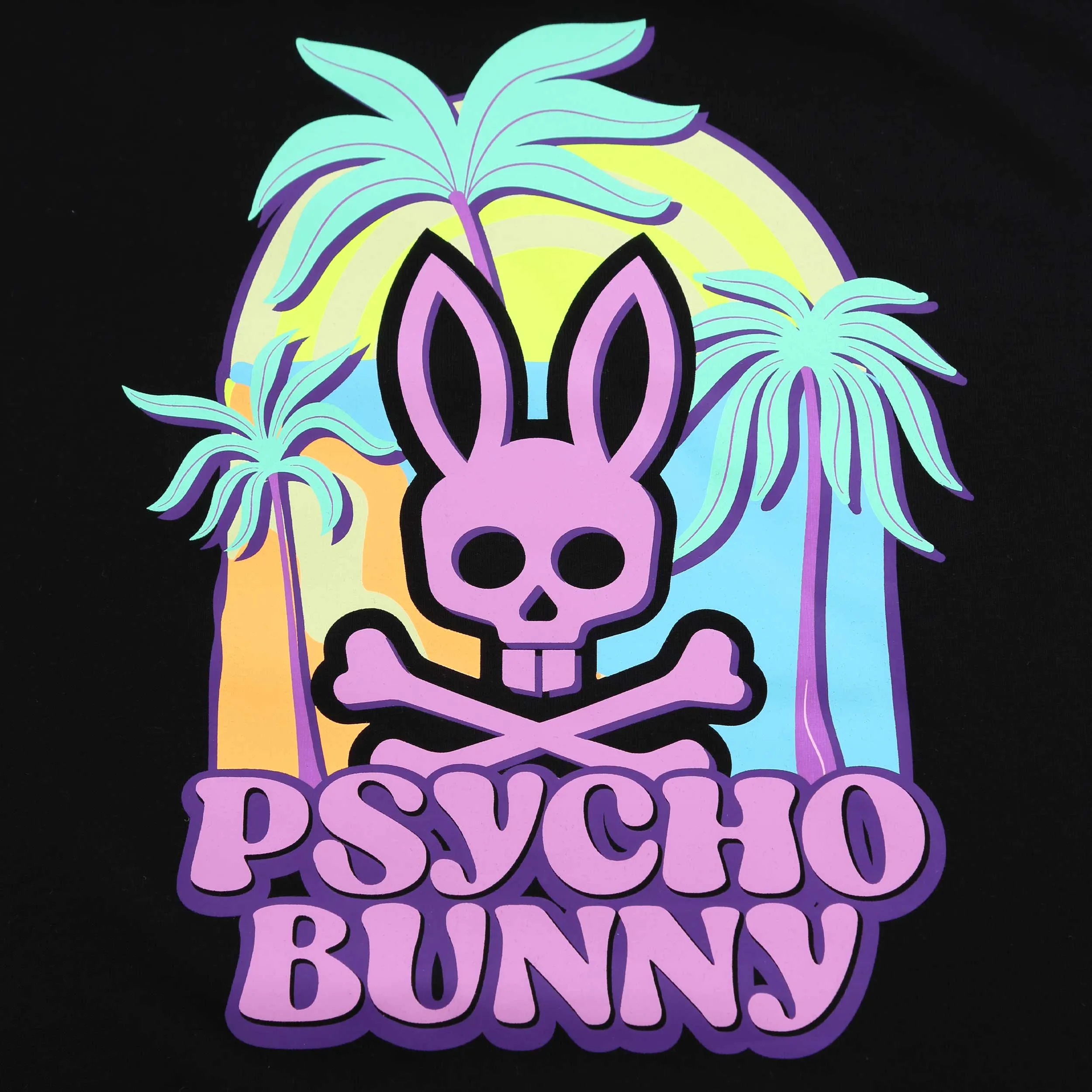 Psycho Bunny Redland Graphic T-Shirt in Black